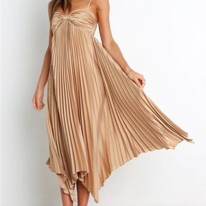 Petal & Pup Vikki Dress in Gold NWT